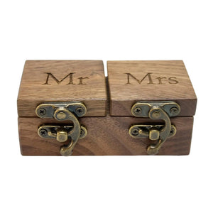 Wood Diamond Rings Box with Lid for Mother Girlfriend Wife