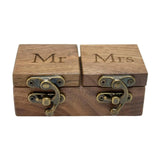 Wood Diamond Rings Box with Lid for Mother Girlfriend Wife