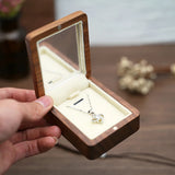 Personalized Wood Earring Necklace Jewelry Box for Women