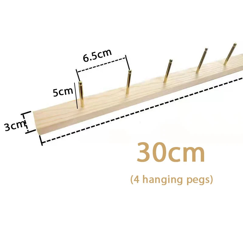 Wood Earring Necklace Wall Hanger Display Organizer Storage