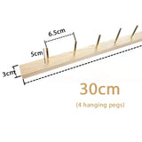 Wood Earring Necklace Wall Hanger Display Organizer Storage