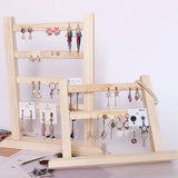 Wood Earring Stand Earring Holder Display Jewelry Display Rack