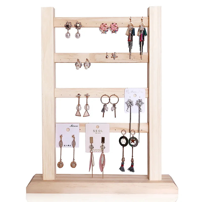 Wood Earring Stand Earring Holder Display Jewelry Display Rack