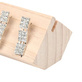Wood Earrings Display Stand Holder Showcase Earring Holder Jewelry Organizer