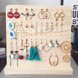Wood Earrings Jewelry Hanger Organizer Holder Display Stand