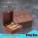 Rustic Wood Engagement Ring Bearer Box