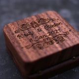 Rustic Wood Engagement Ring Bearer Box