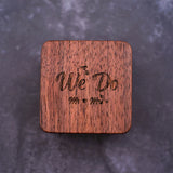 Wood Engagement Ring Box Bride & Groom Wedding Ring Box