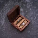 Wood Engagement Ring Box Bride & Groom Wedding Ring Box