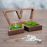Wood Engagement Ring Box for Proposal Small Jewelry Storage Box
