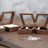 Wood Engagement Ring Box for Proposal Small Jewelry Storage Box