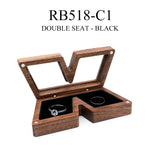 Wood Engagement Ring Box for Proposal Small Jewelry Storage Box