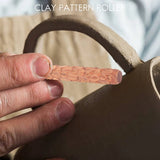 Wood Hand Rollers For Clay Stamp - Carved Texture Ceramic Tools
