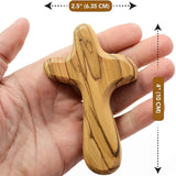 Wood Comfort Cross Handheld Prayer Clutching Palm Cross