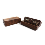 Wood Jewelry Box Engagement Wedding Ceremony Ring Storage Portable Ring Holder