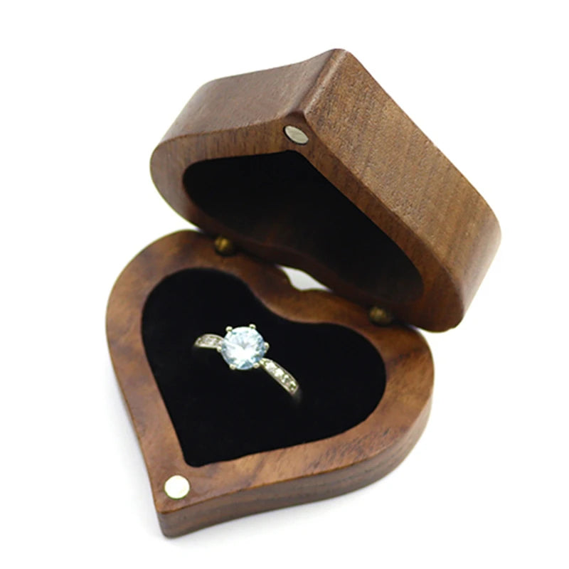 Wood Jewelry Box Rustic Wedding Ring Box