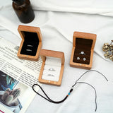 Personalized Wood Jewelry Ring Gift Box Travel Case with Name