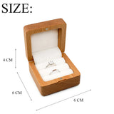 Personalized Wood Jewelry Ring Gift Box Travel Case with Name