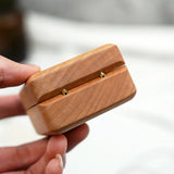 Personalized Wood Jewelry Ring Gift Box Travel Case with Name