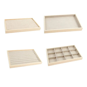 Wood Jewelry Tray Display Holder Box for Bracelet Necklace Earring