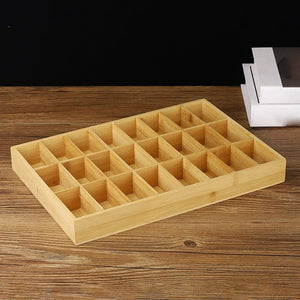 Wood Jewelry Tray Organizer, Stackable Storage Display Case