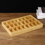 Wood Jewelry Tray Organizer, Stackable Storage Display Case