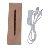 Wood LED Display Base for Resin Art Ornament Wooden Night Light Stand