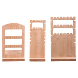 Wood Necklace Earrings Organizer Holder Showcase