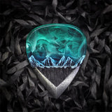 Resin Heart Pendants Mountains Necklace Couple Birthday Gift