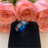 Wood Inlay Tungsten Wedding Band 8MM Comfort Fit