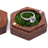 Wood Ring Box Round Heart Shape Engagement Wedding