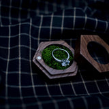 Wood Ring Box Round Heart Shape Engagement Wedding