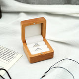 Wood Ring Box Engagement Wedding Ceremony Ring Storage Proposal Bead Case