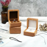 Wood Ring Box Engagement Wedding Ceremony Ring Storage Proposal Bead Case