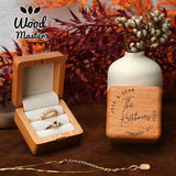 Wood Ring Box Engagement Wedding Ceremony Ring Storage Proposal Bead Case