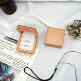 Wood Ring Box Engagement Wedding Ceremony Ring Storage Proposal Bead Case