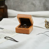 Wood Ring Box Engagement Wedding Ceremony Ring Storage Proposal Bead Case
