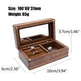 Wood Ring Box Holder Organizer Chest Earrings Coin Jewelry Wooden Box