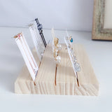 Wood Ring Display Case Jewelry Holder Storage Organizer for Counter