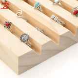 Wood Ring Storage Display Tray Jewelry Organizer Holder