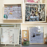 Wood Rings Display Stand with Cover, Vertical Storage Holder