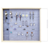 Wood Rings Display Stand with Cover, Vertical Storage Holder