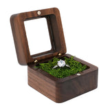 Wood Rings Jewelry Organizer w/ Display Travel Case Portable Storage Box