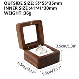 Wood Rings Jewelry Organizer w/ Display Travel Case Portable Storage Box