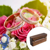 Wood Rings Small Storage Box Personalized Holder Wedding Proposal