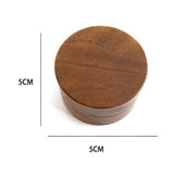 Wood Round Ring Storage Box Walnut Stud Earrings Box