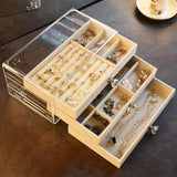 Wood Smooth Pendant Display Box for Women