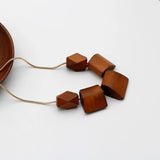 Vintage Wood Snake Chain Necklace High Brown Pendant Women Jewelry 2021138