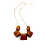 Vintage Wood Snake Chain Necklace High Brown Pendant Women Jewelry 2021138