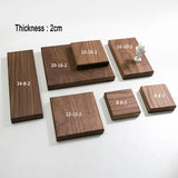 Wood Square Walnut Stamps Block Pad Bracelet Holder Jewellery Display Stand